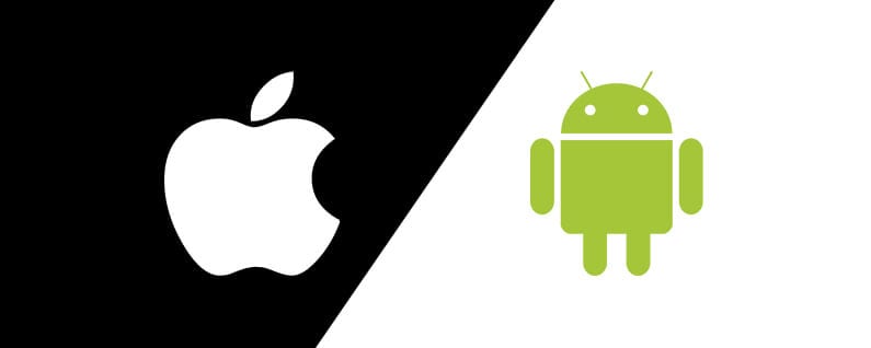 logos of android and apple