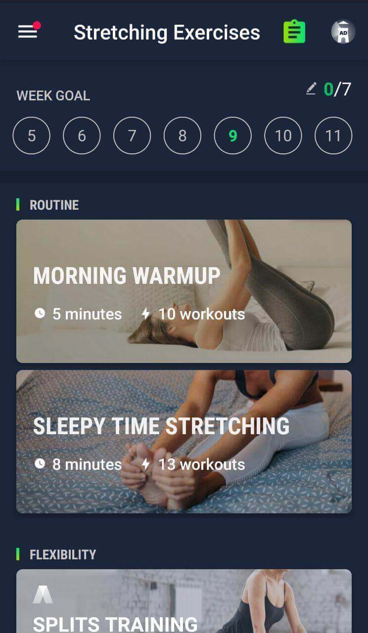 Stretching Exercises at Home Fitness App